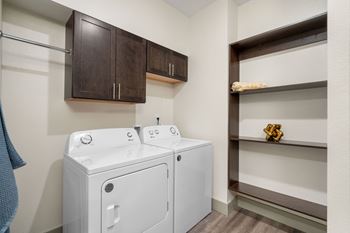 Our apartments have a laundry room with a washer and dryer