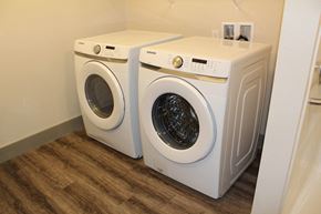Plainfield apartment for rent - a washer and dryer in a laundry room  at Haven Homes Apartments, LP, Plainfield, IN