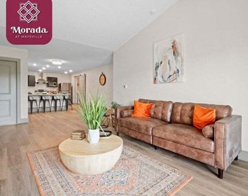 Fort Wayne apartment for rent - a living room with a couch and a coffee table