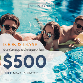 Phoenix apartment for rent - a group of people in a swimming pool with a sale sign