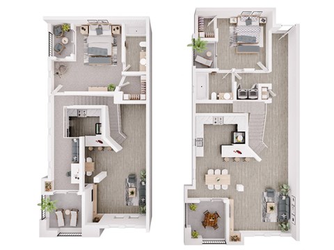 Floor plan for 2 beds, 2 baths, 1692 sqft