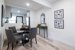 Pasadena apartment for rent - A dining room with a table and chairs.