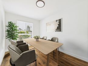 Los Angeles apartment for rent - A conference room with a long table and chairs.
