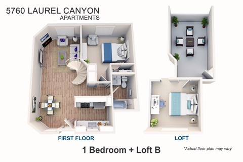 Floor plan for 1 bed, 1 bath, 1000 sqft