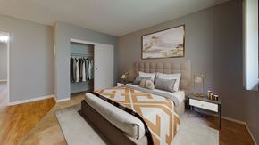 Van Nuys apartment for rent - a bedroom with a bed and a closet
