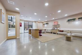 Los Angeles apartment for rent - A spacious waiting area with a reception desk and seating.
