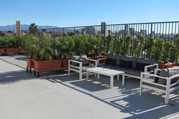 Rooftop garden terrace with panoramic views