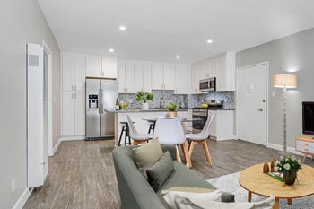 Plank flooring throughout