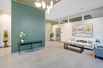 Spacious hotel style lobby