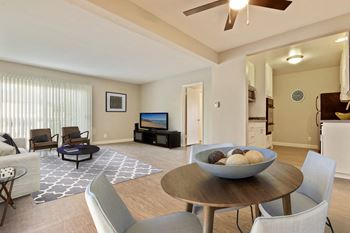 Plank flooring throughout
