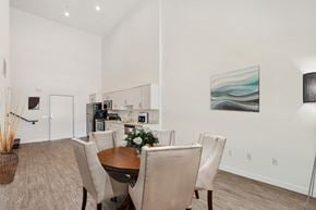 Glendale apartment for rent - A dining room with a table set for two.
