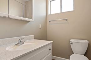 Glendora apartment for rent - Bathroom with single vanity, quartz countertops