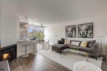 Hardwood style flooring throughout