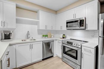 Stainless steel kitchen appliances