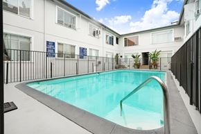 West Hollywood apartment for rent - A swimming pool in a residential area.
