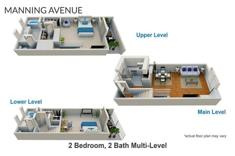 Floor plan for 2 beds, 2 baths, 1500 sqft