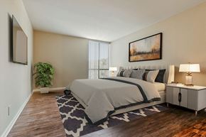 Los Angeles apartment for rent - a bedroom with a bed and a window