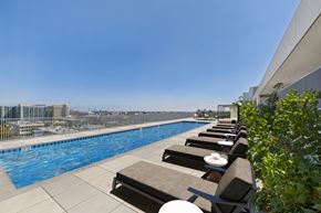 San Pedro apartment for rent - Outdoor virtual staged images are for visual representation only; actual finishes may vary.