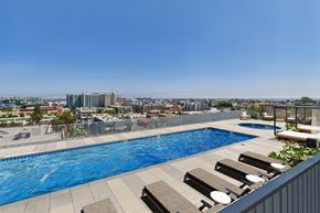 San Pedro apartment for rent - Outdoor virtual staged images are for visual representation only; actual finishes may vary.