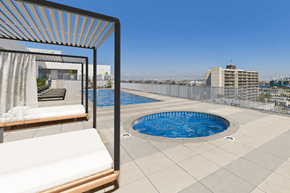 San Pedro apartment for rent - Outdoor virtual staged images are for visual representation only; actual finishes may vary.