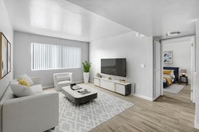 Van Nuys apartment for rent - a living room with a couch and a coffee table