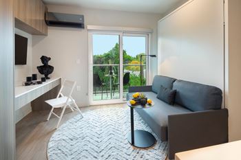 Living area with balcony