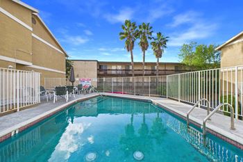 Shimmering swimming pool