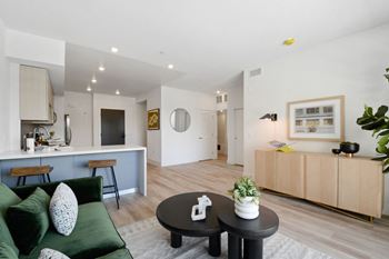 Hardwood-style flooring throughout