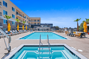 Swim deck - pool, spa and cabana lounge
