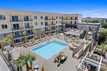 Swim deck - pool, spa and cabana lounge