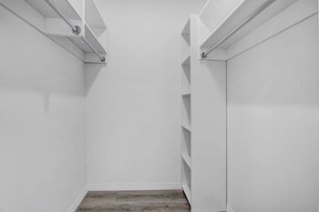 Walk-in closets with built-in shelving