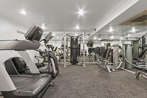 West Hollywood apartment for rent - a gym with treadmills and other exercise equipment