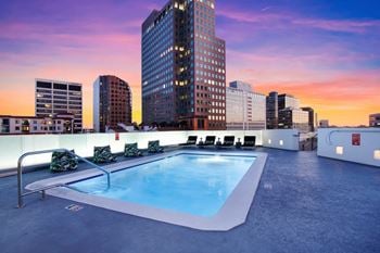 Resort-style rooftop pool