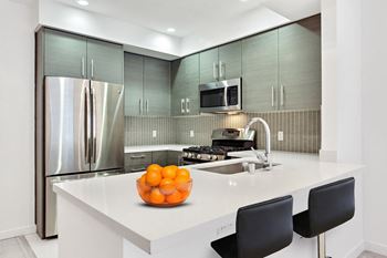 All stainless steel kitchen appliances