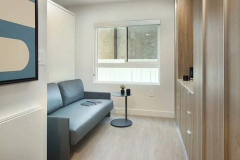 Floor plan for studio, 1 bath, 106 sqft