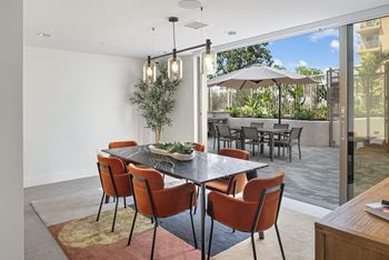 Private dining room overlooking the pool terrace