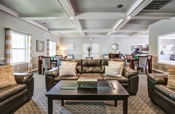 Indianapolis apartment for rent - a living room with couches and a coffee table