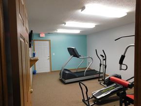 West Lafayette apartment for rent - Fitness center with cardio equipment at Chapelgate Park Apartments