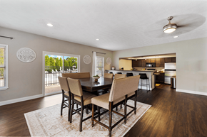 Columbus apartment for rent - Clubhouse dining area and kitchen at Briarwood Apartments, Columbus, IN, featuring a spacious and inviting space for residents.