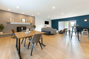 Indianapolis apartment for rent - Clubhouse lounge at Northwood on the Trail with seating, and a welcoming atmosphere.