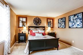 Fort Wayne apartment for rent - Bright primary bedroom with a window at Archer's Pointe.