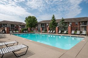 Brownsburg apartment for rent - Swimming pool with seating at Brownsburg Pointe.