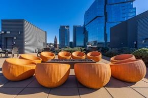 Seattle apartment for rent - Fireplace Patio at Stadium Place, Washington