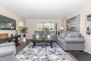 Brook Park apartment for rent - a living room with a couch and a coffee table