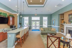 Cuyahoga Falls apartment for rent - A kitchen with a dining table and chairs.