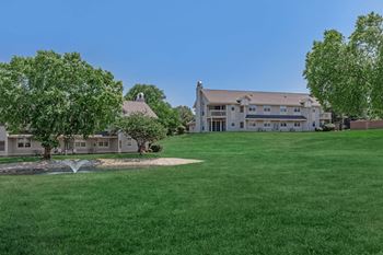 Beautiful landscaping with mature trees