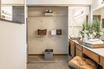 Spacious walk-in closets*