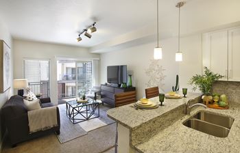 Living and kitchen