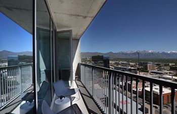 Private balcony with mountain views and seating