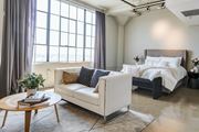 Los Angeles apartment for rent - Spacious open concept loft at Maxfield with high wall-to-wall windows, cozy bedroom space, and room for a living area